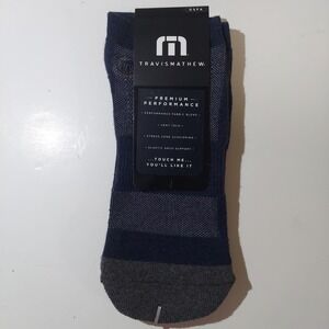 1 PAIR Travis Mathew Eighteener 2.0 Golf Socks - Mood Indigo - One Size